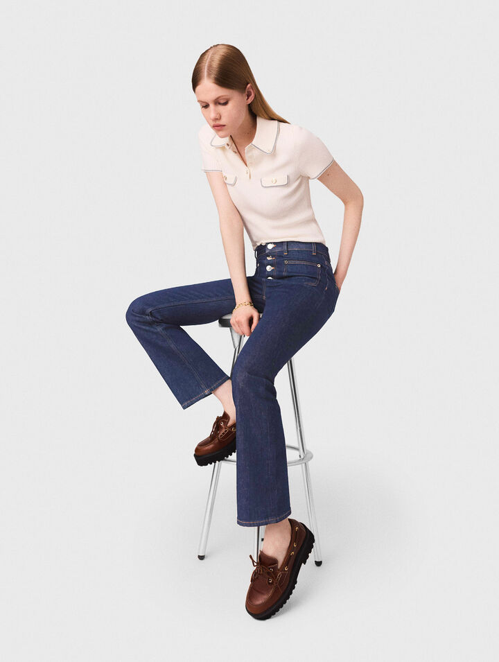 Denim jeans with pockets