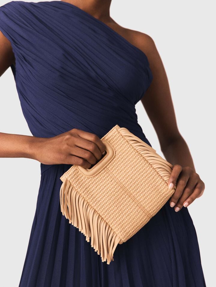 Raffia effect M Mini bag