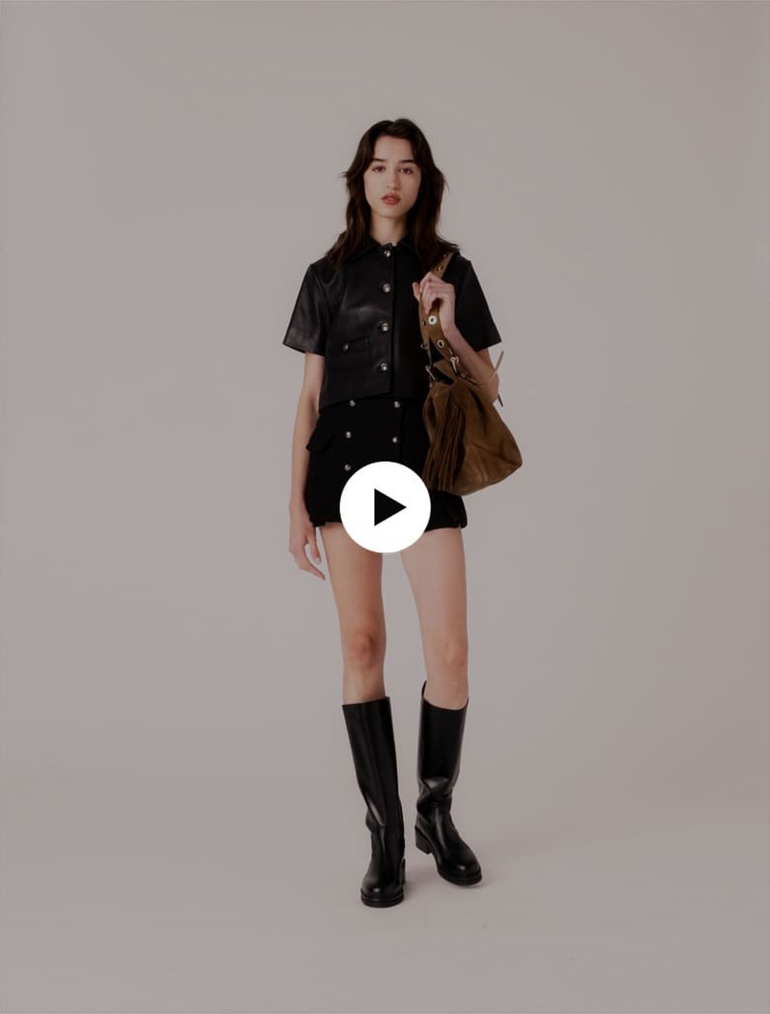 Tailored mini skirt