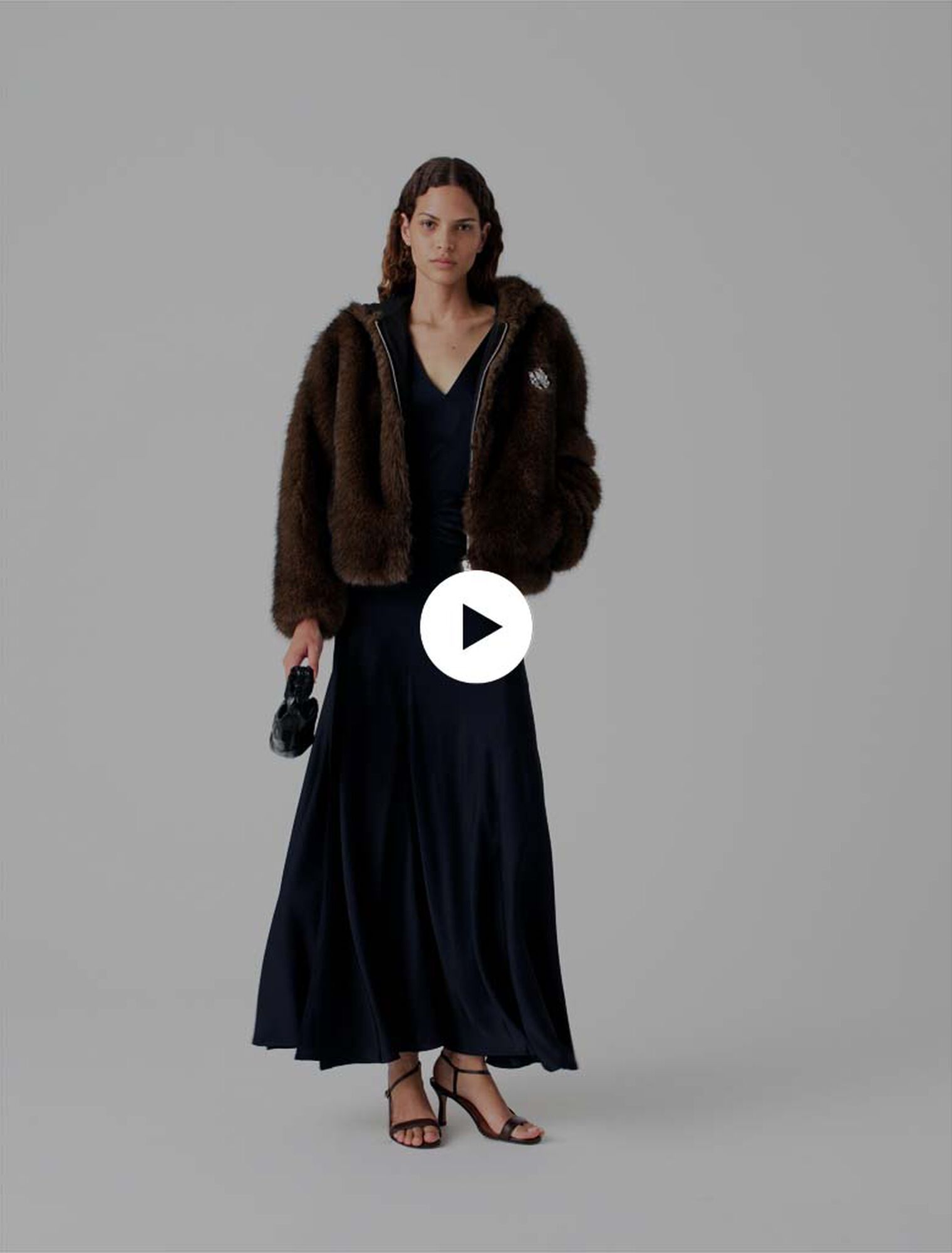 Oversized faux fur jacket