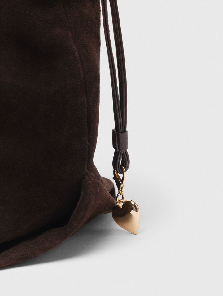 Suede leather M tote bag