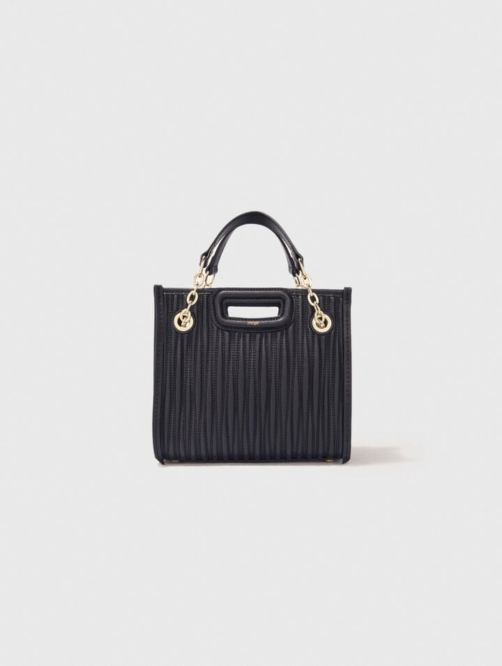 Mini quilted leather tote bag