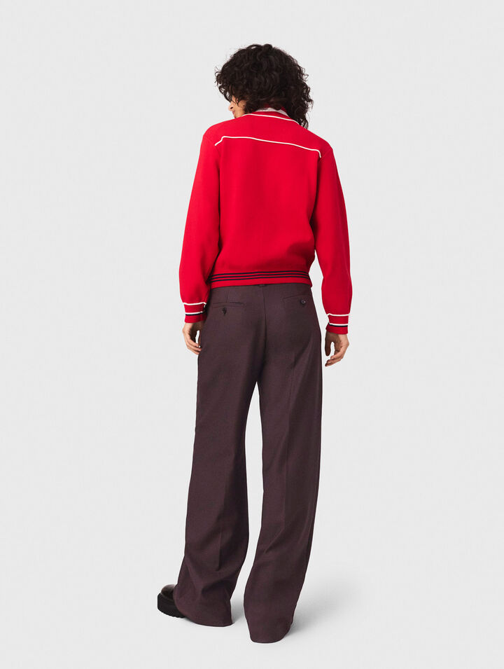 Wide-leg suit trousers