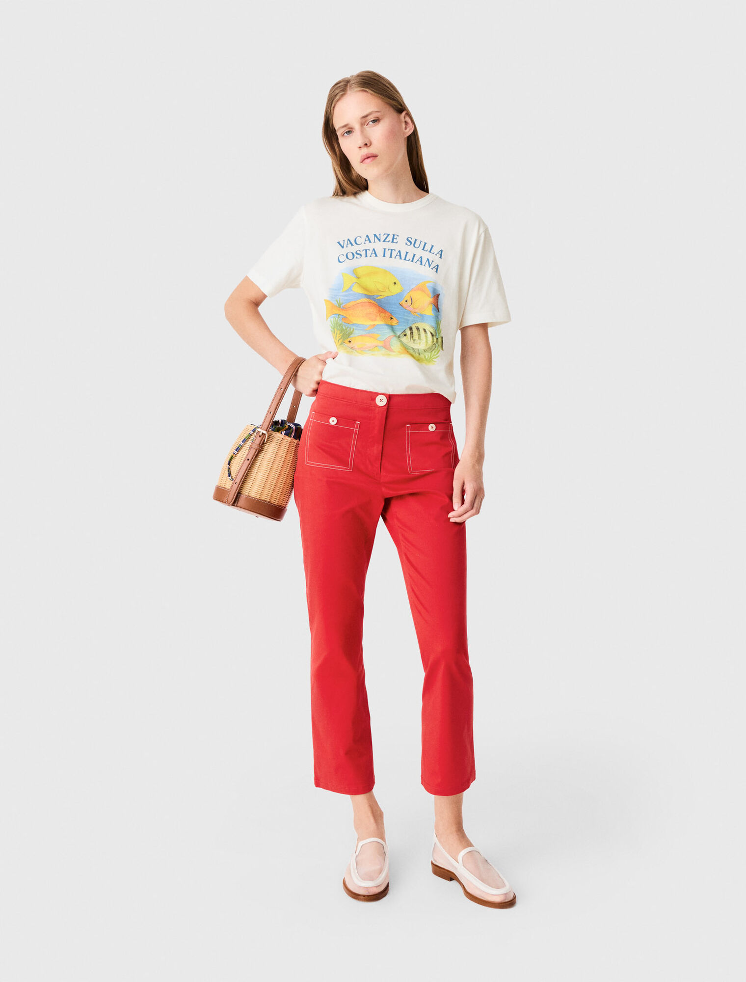 Cotton Capri trousers