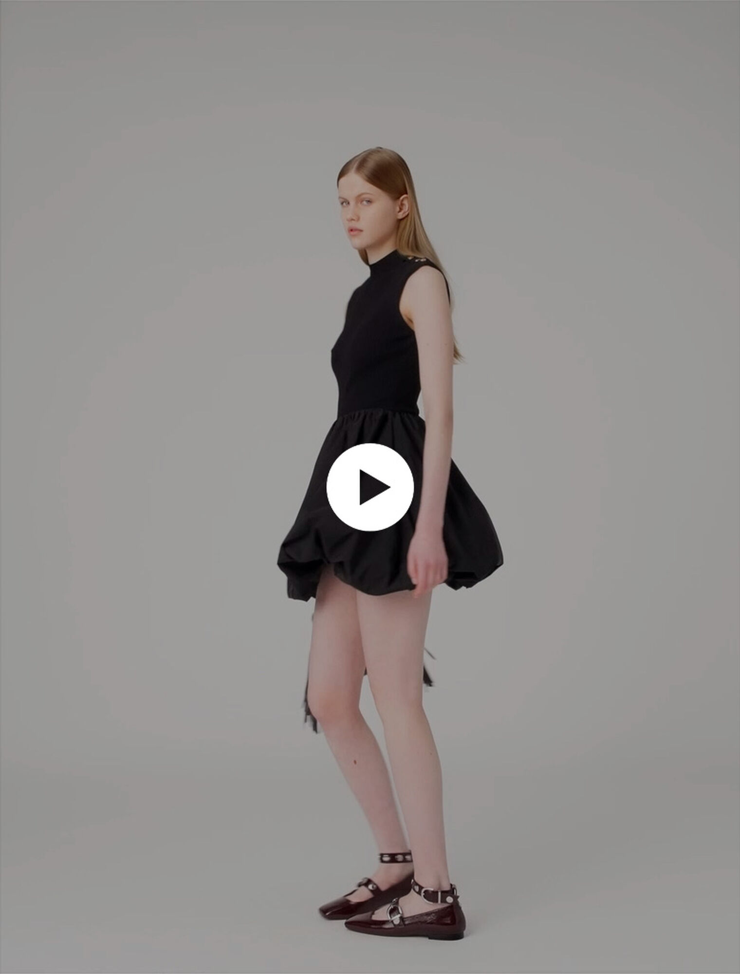 Short mesh and taffeta dress