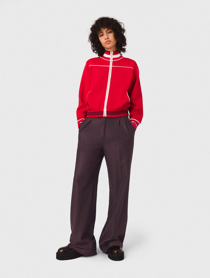 Wide-leg suit trousers