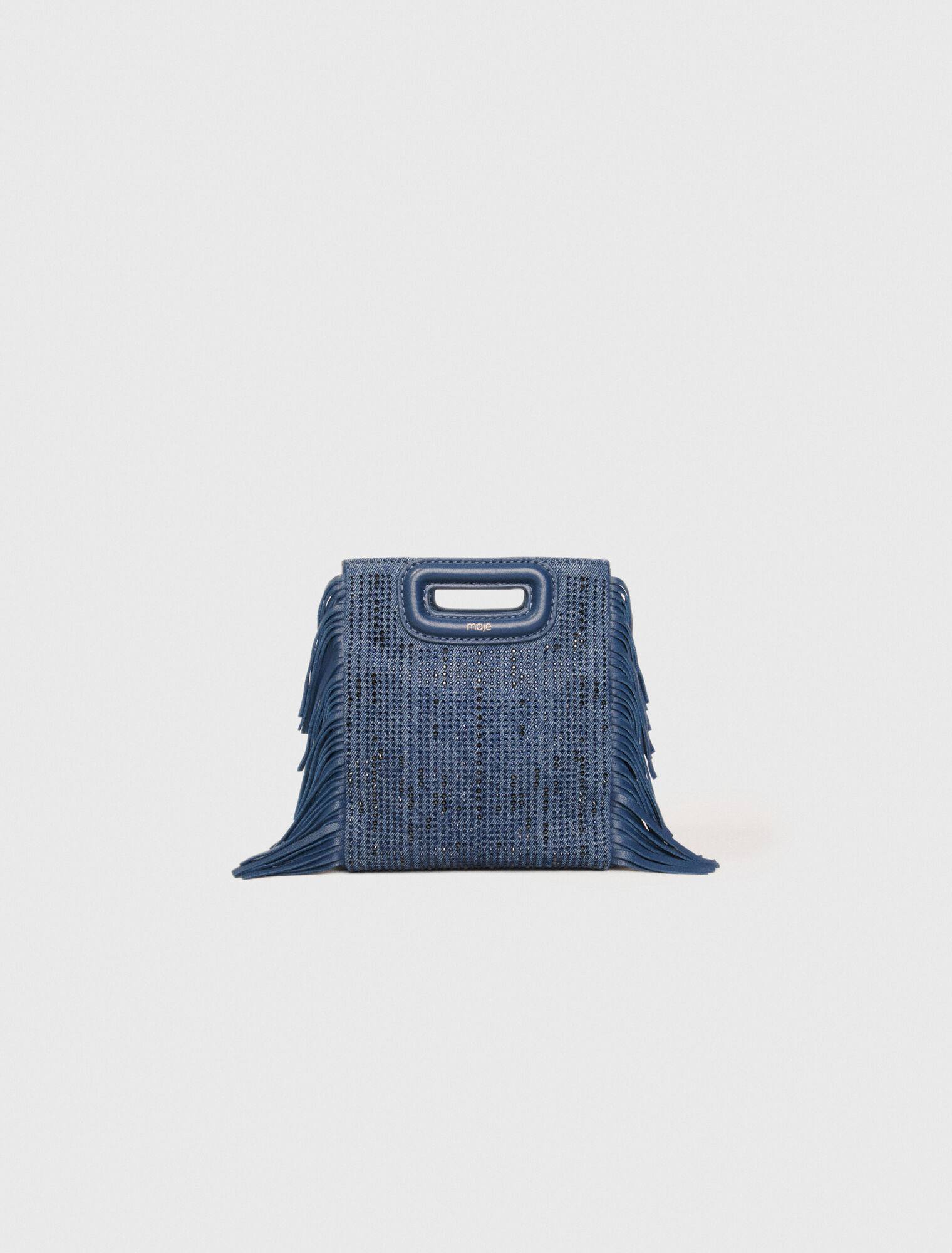 Rhinestone denim M Mini bag