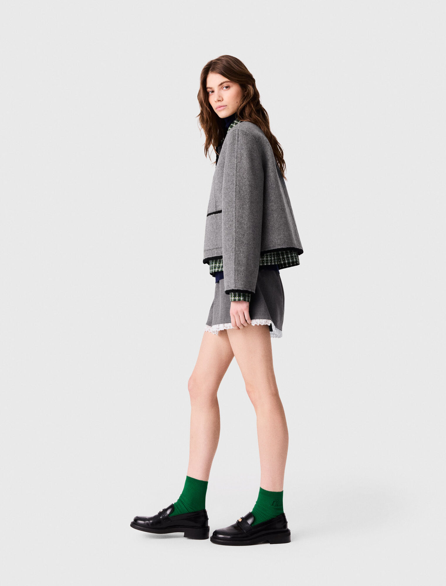 Short double-faced coat