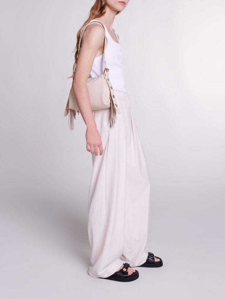 Wide-leg suit trousers