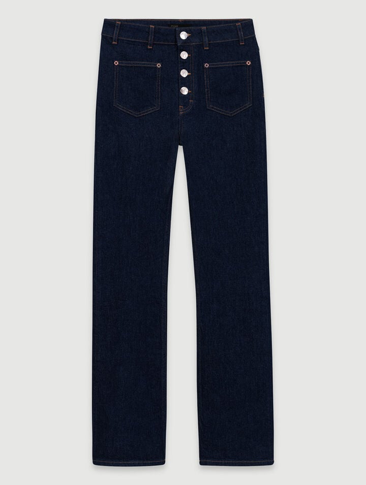 Denim jeans with pockets