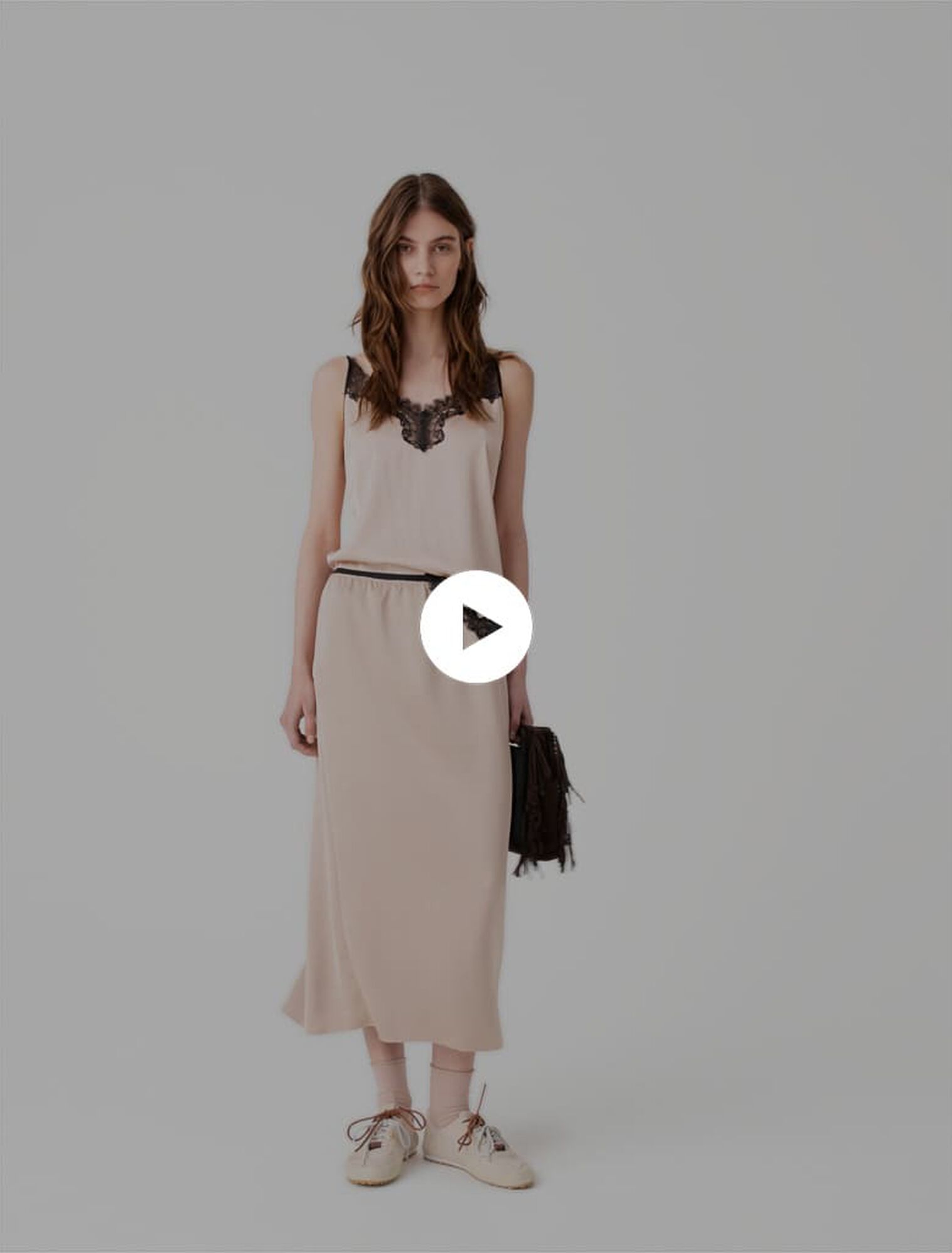 Satin pencil skirt