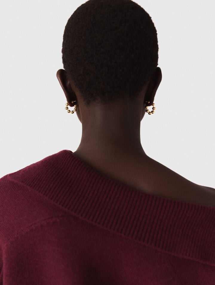 Sphere hoop earrings
