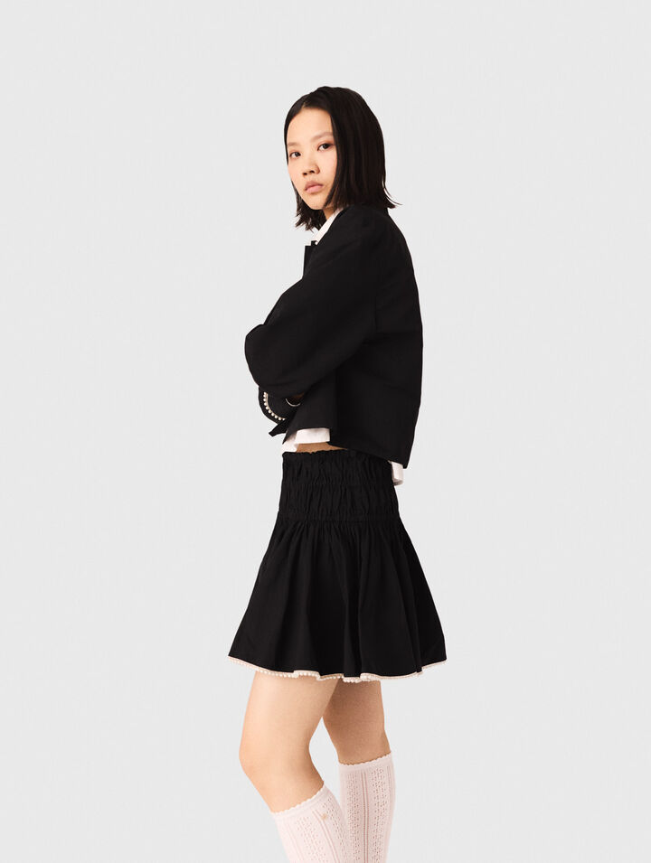 Beaded taffeta skirt