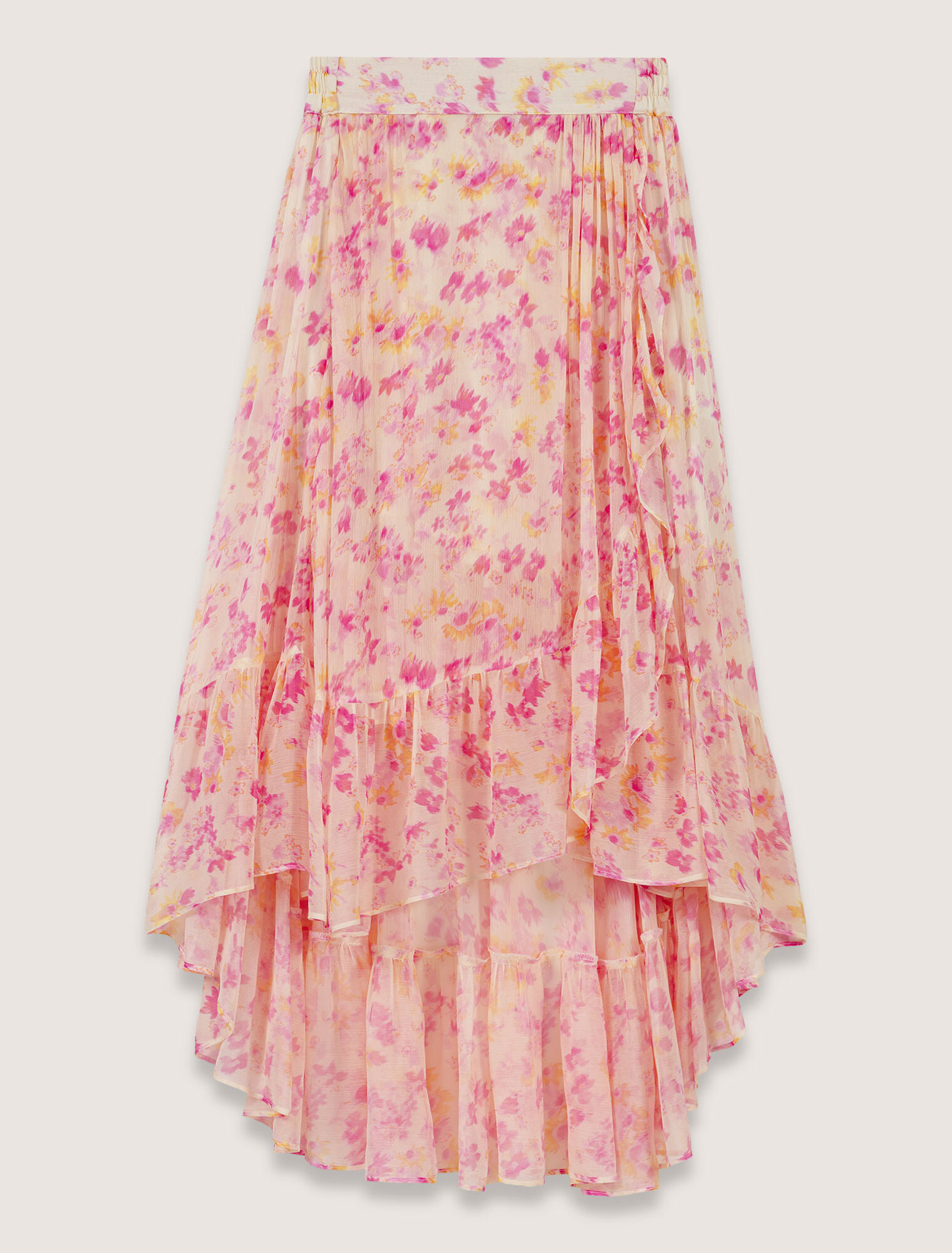 Asymmetric long skirt