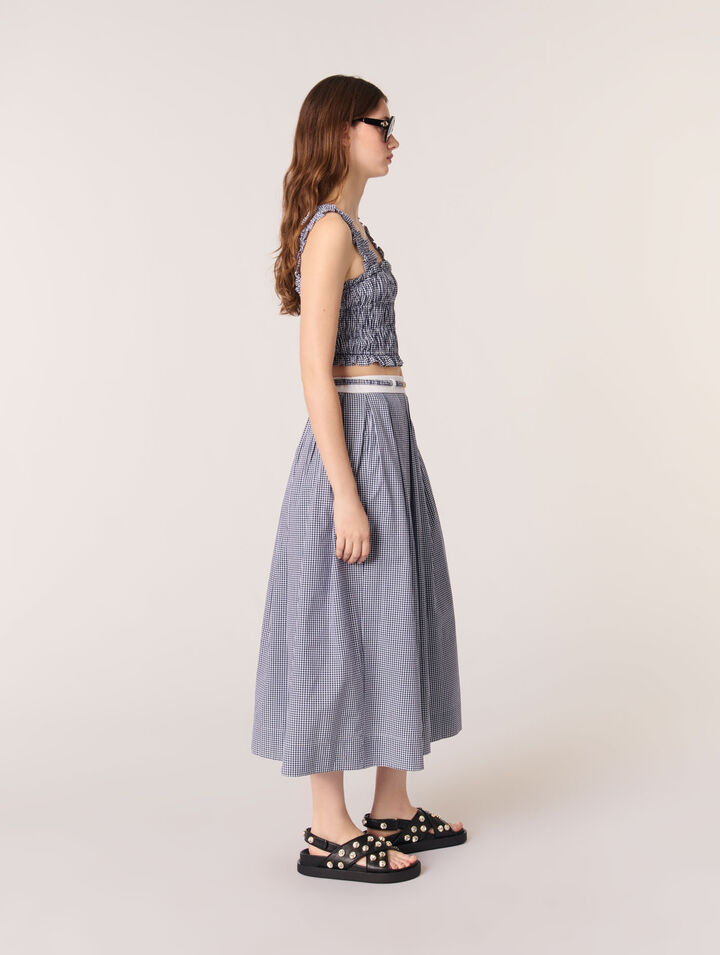 Gingham maxi skirt