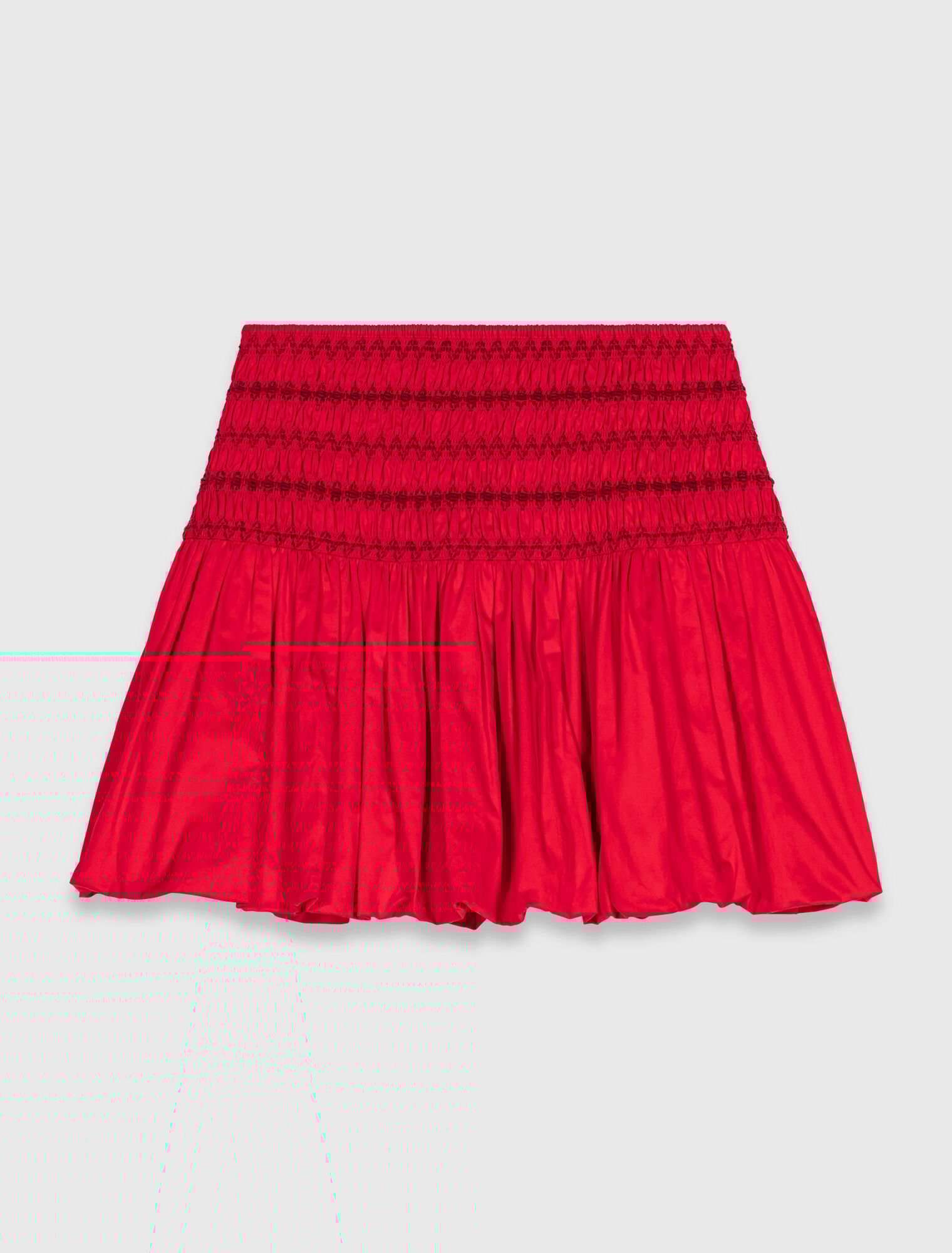 Bubble skirt with smocked waist