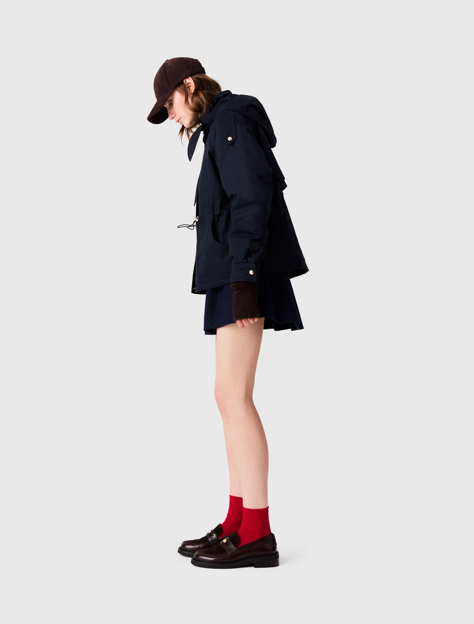 Mid-length quilted parka