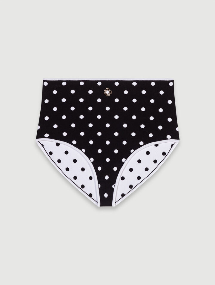 Patterned knit briefs 
