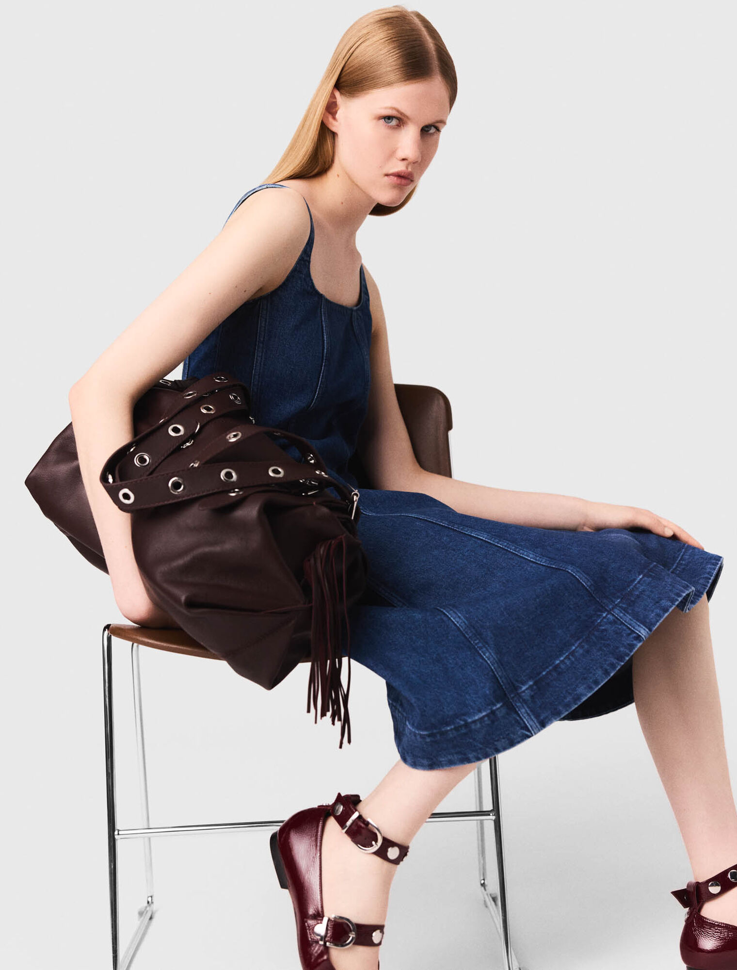 Plain leather Miss M XL bag