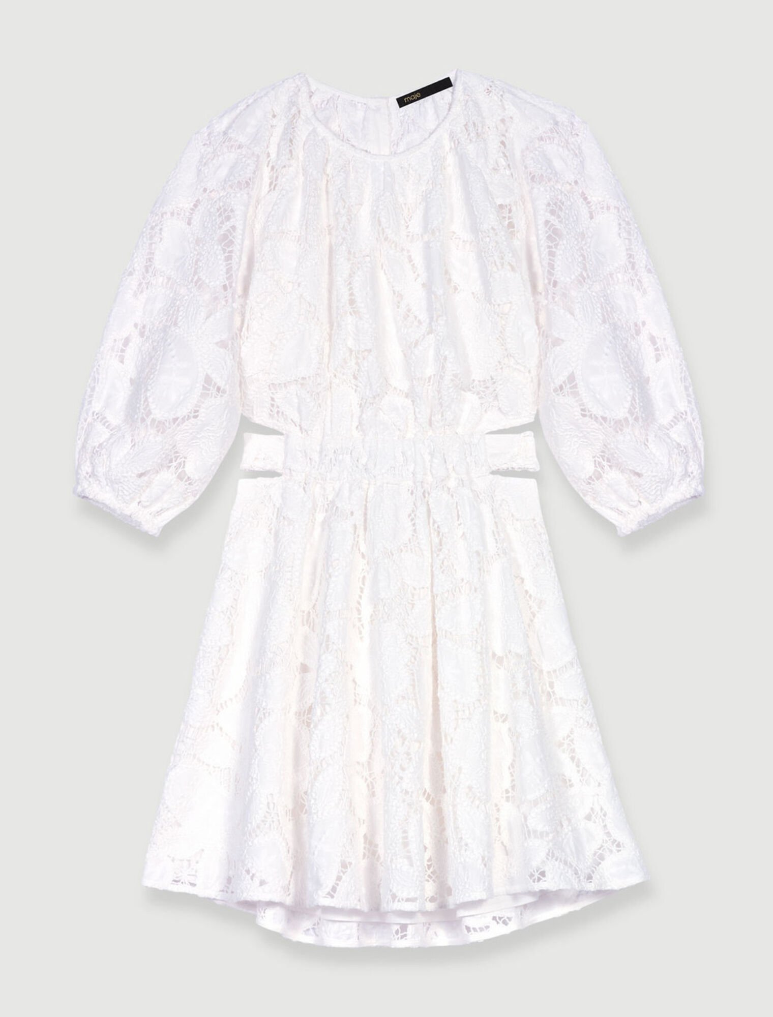 Embroidered cotton short dress