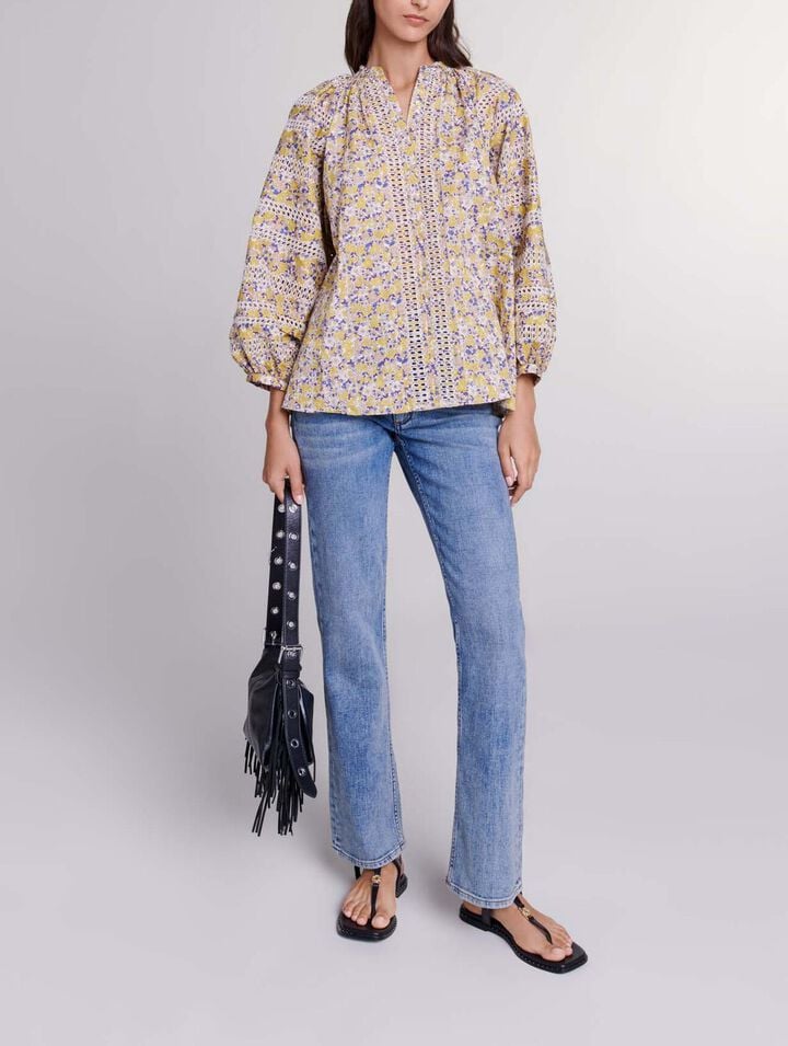 Jeans with braided details