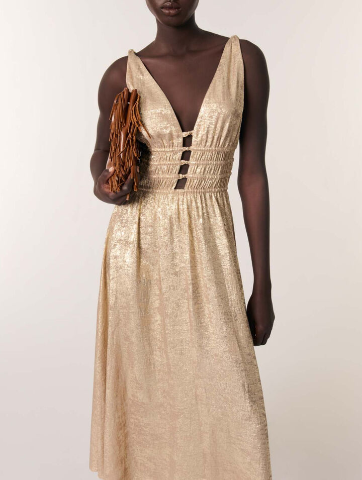 Metallic maxi dress