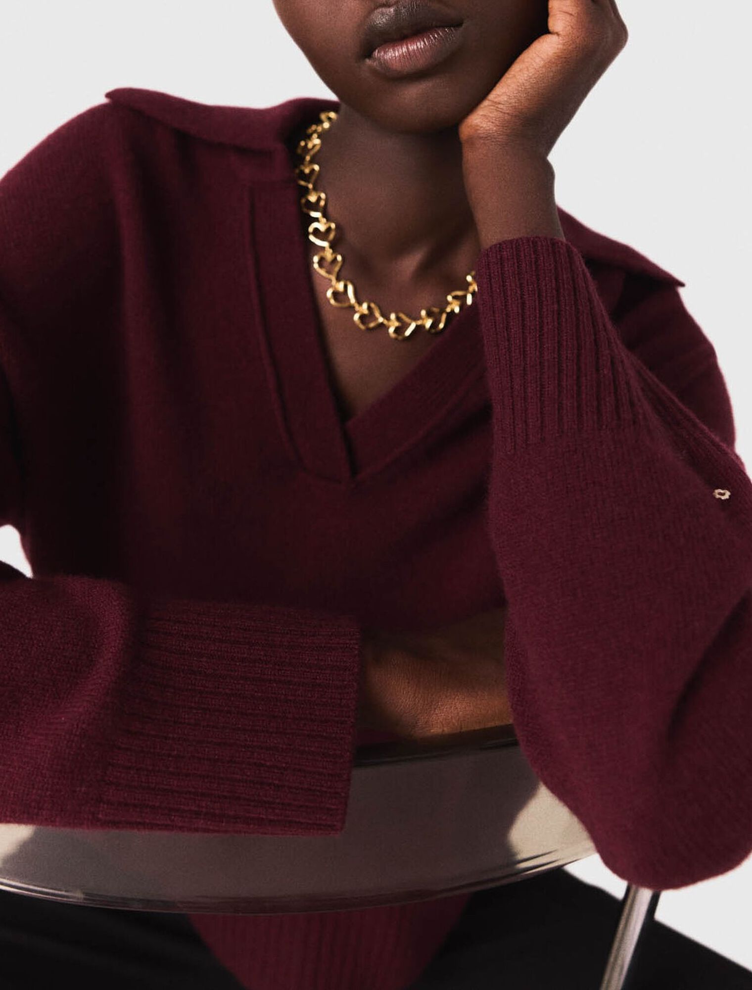 Gold-plated heart necklace