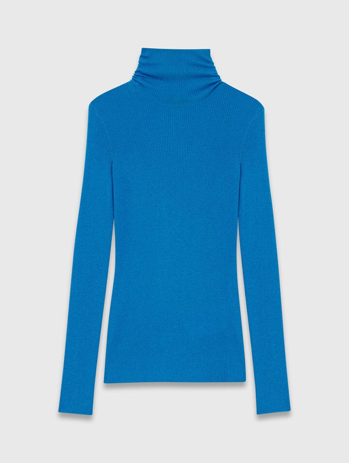 Second-skin roll-neck jumper