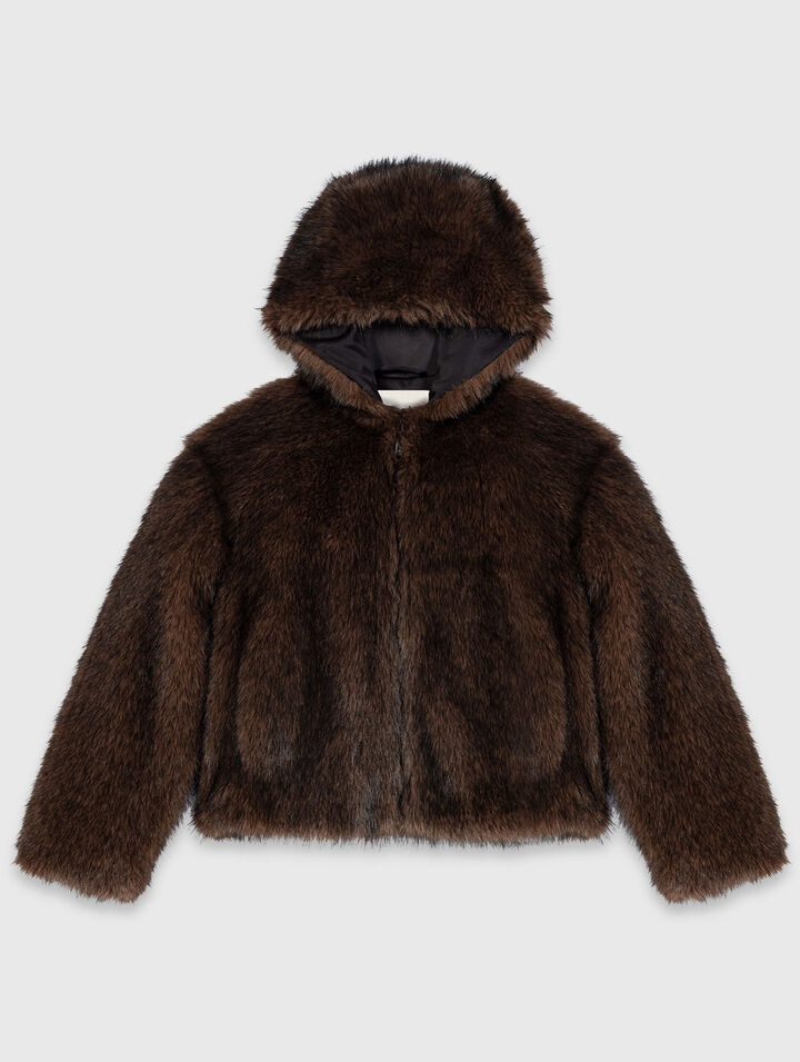 Oversized faux fur jacket