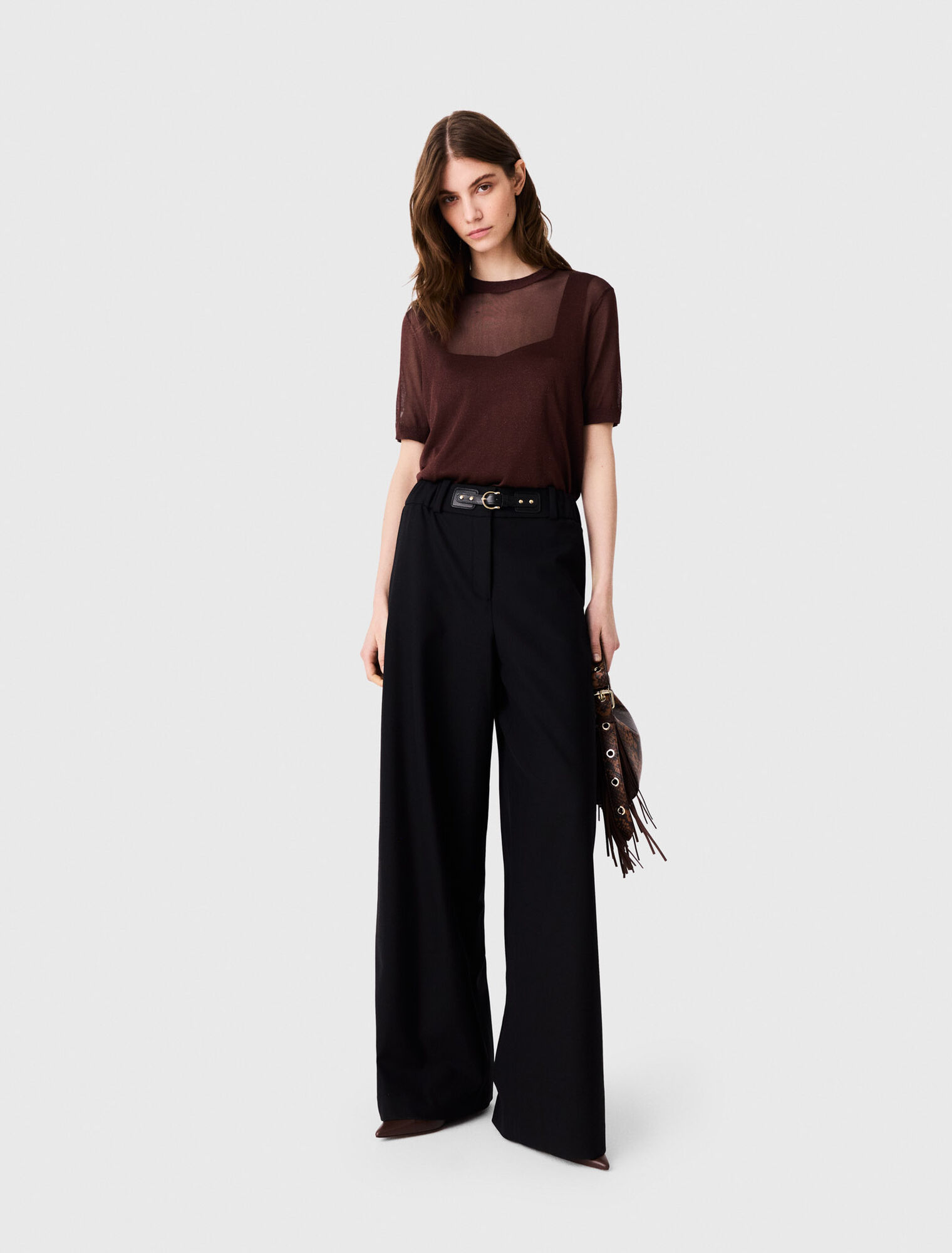 Wide-leg suit trousers