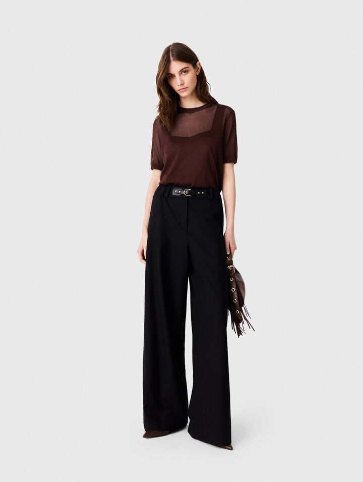 Wide-leg suit trousers