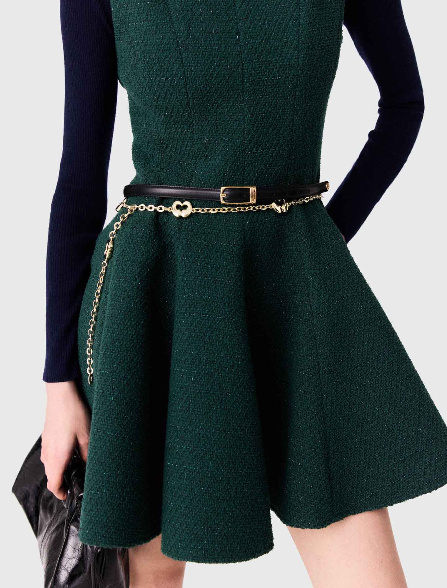 Slim leather belt