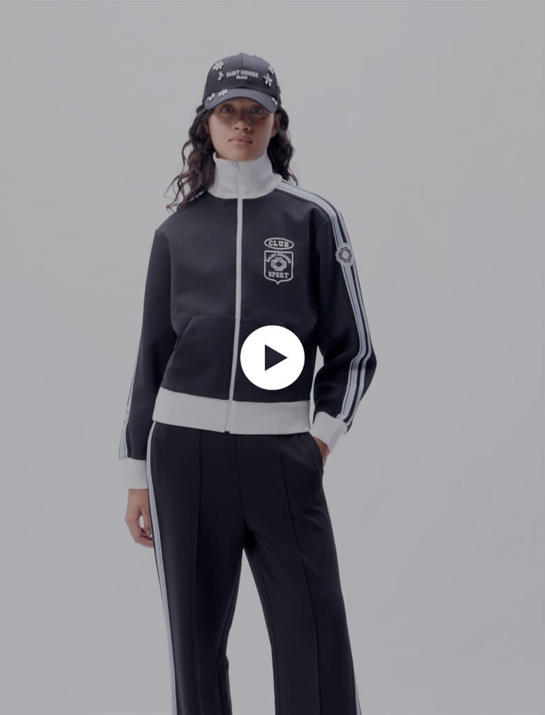 Embroidered tracksuit jacket Sweatshirts Maje