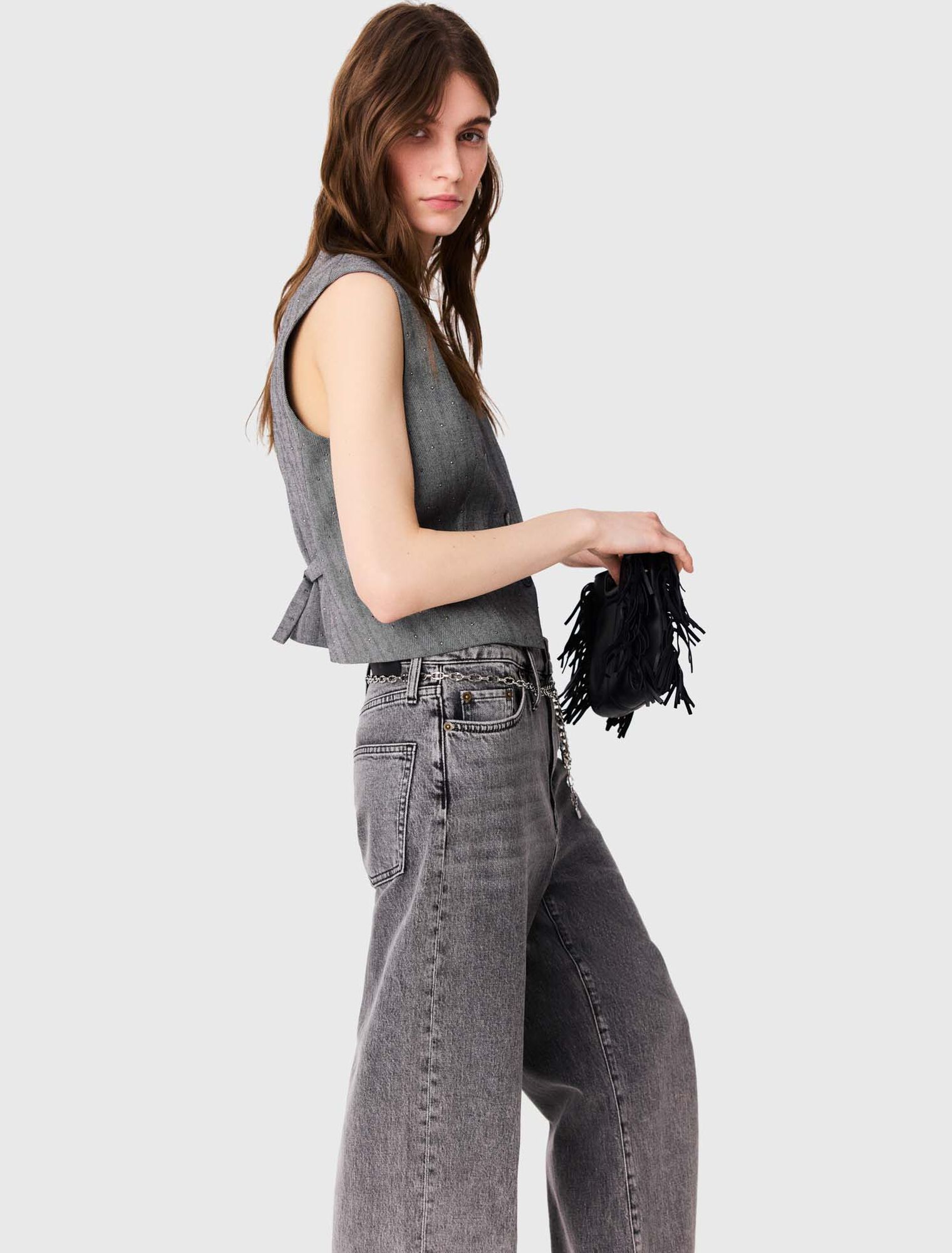 Tailored rhinestone jacket