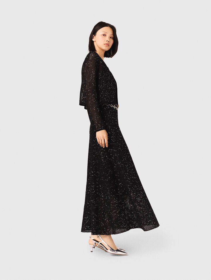 Rhinestone knit cardigan