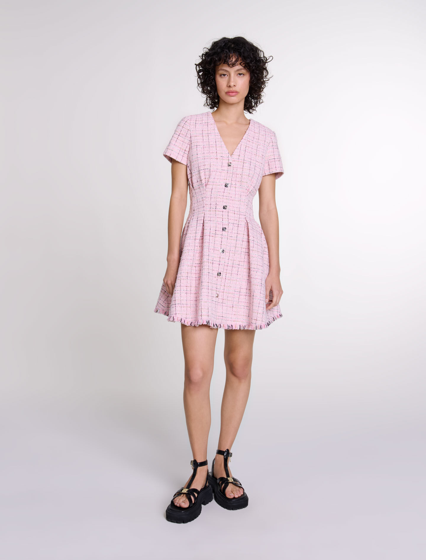 Women s Tweed dresses The Latest Styles Maje