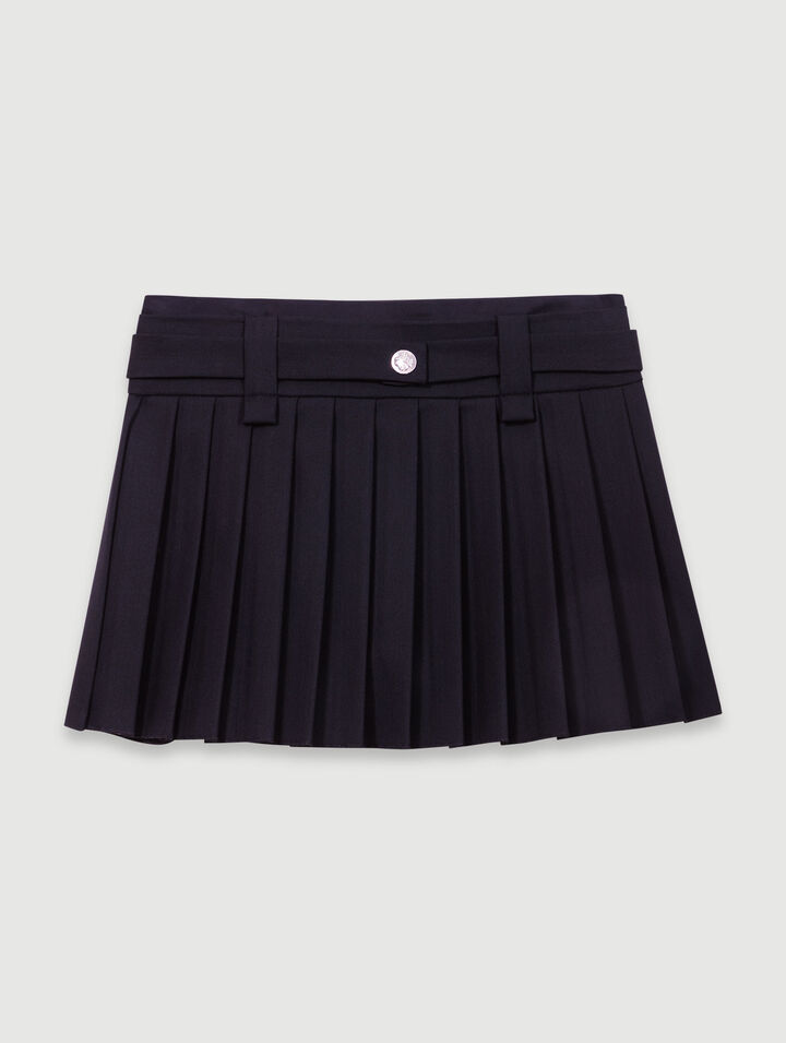 Short pleated skirt