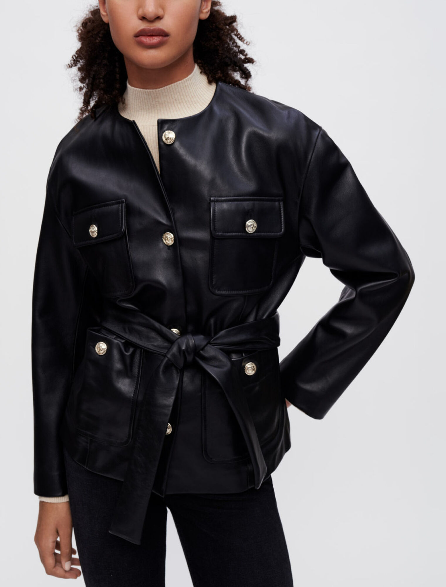 4-pocket leather jacket
