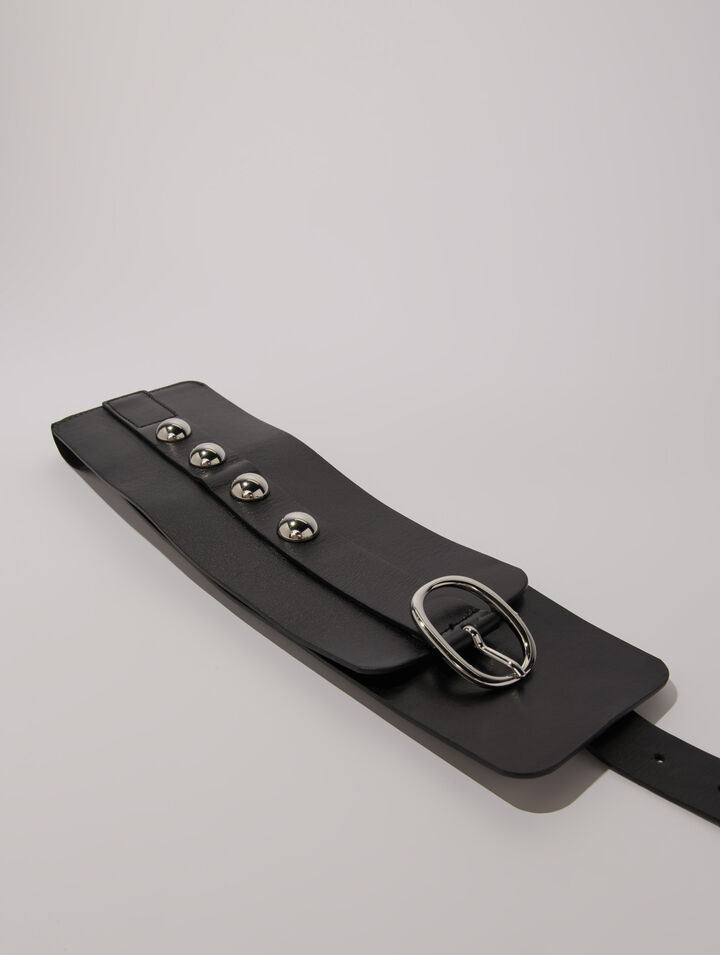 Leather corset belt