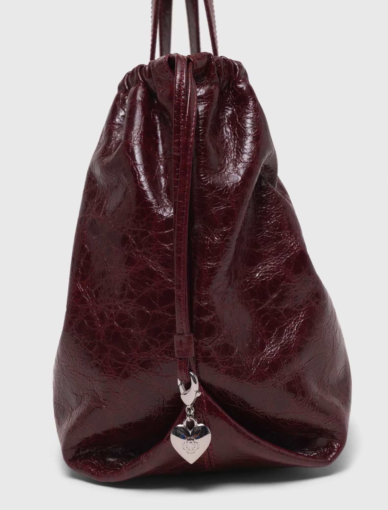 Crackled leather M Tote bag