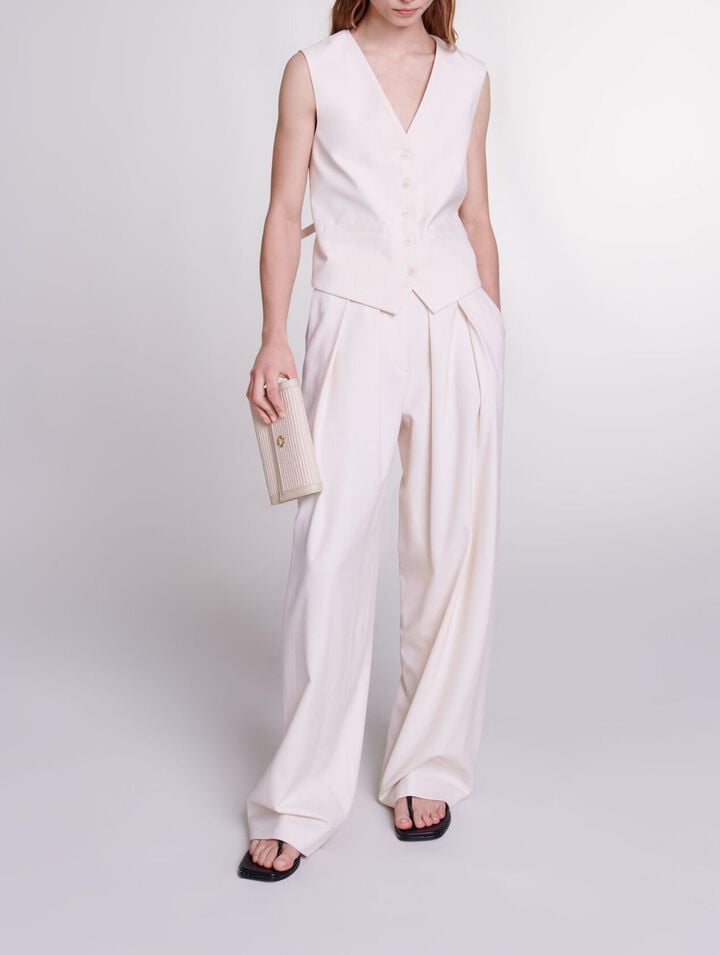 Wide-leg suit trousers