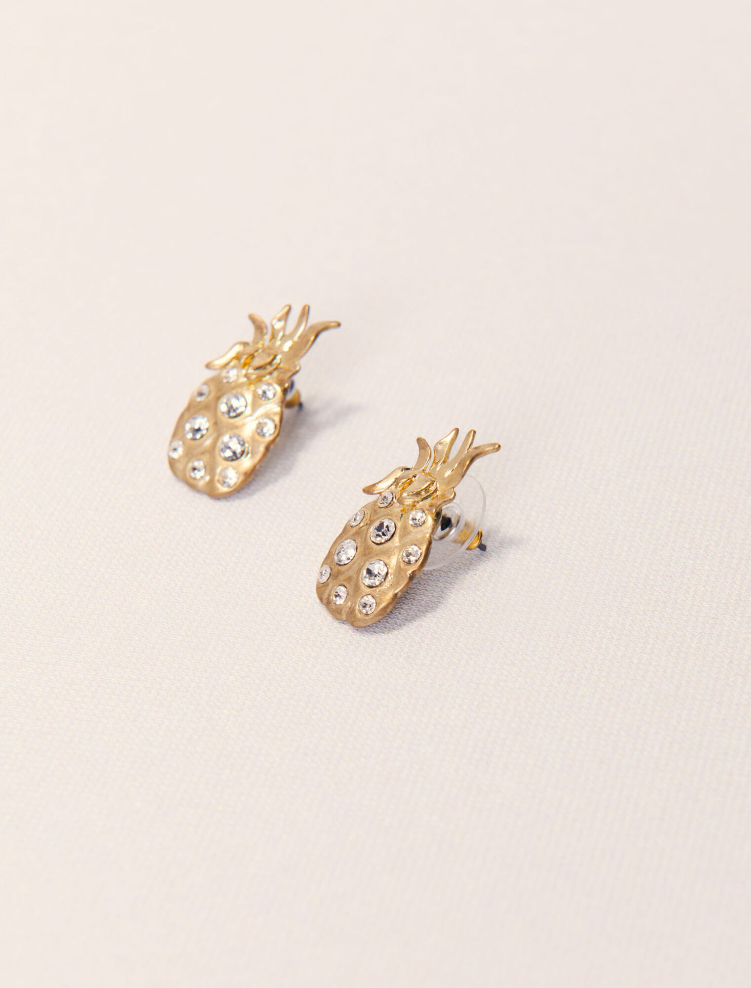 Pineapple rhinestone earrings
