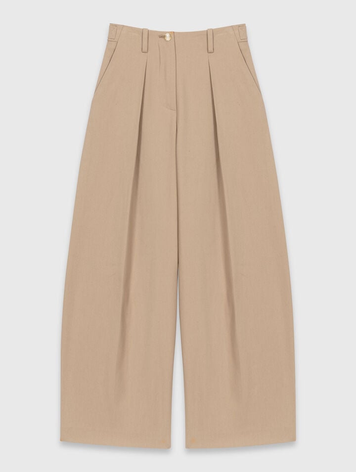 Cotton balloon trousers