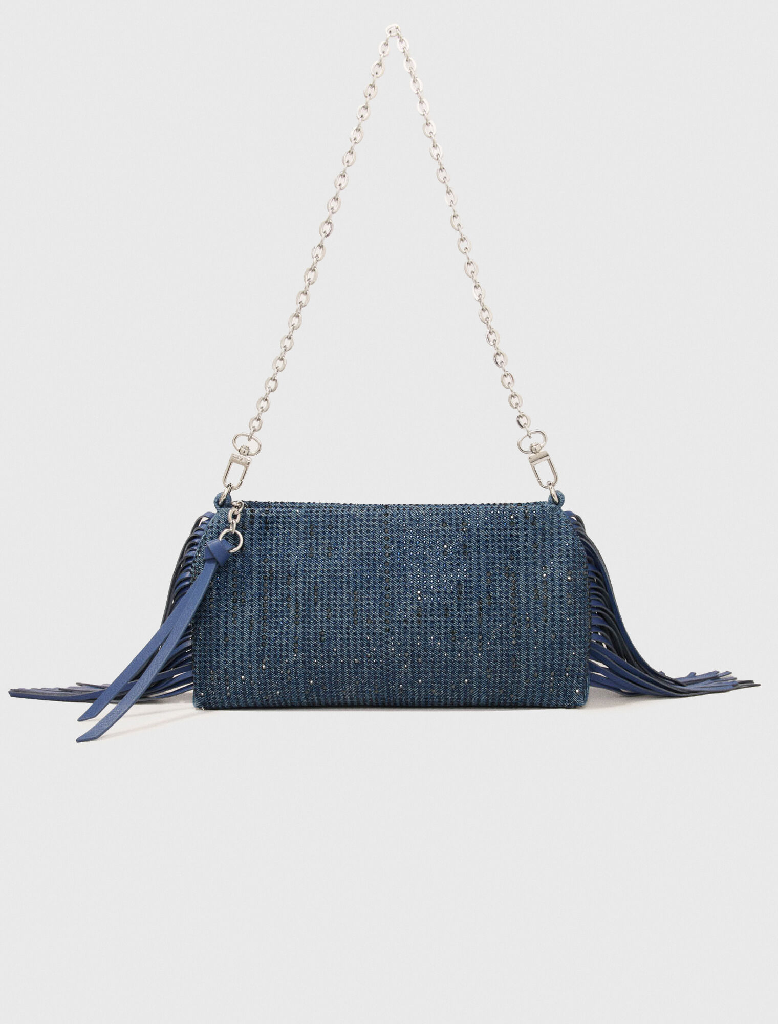 Miss M Pouch denim clutch bag