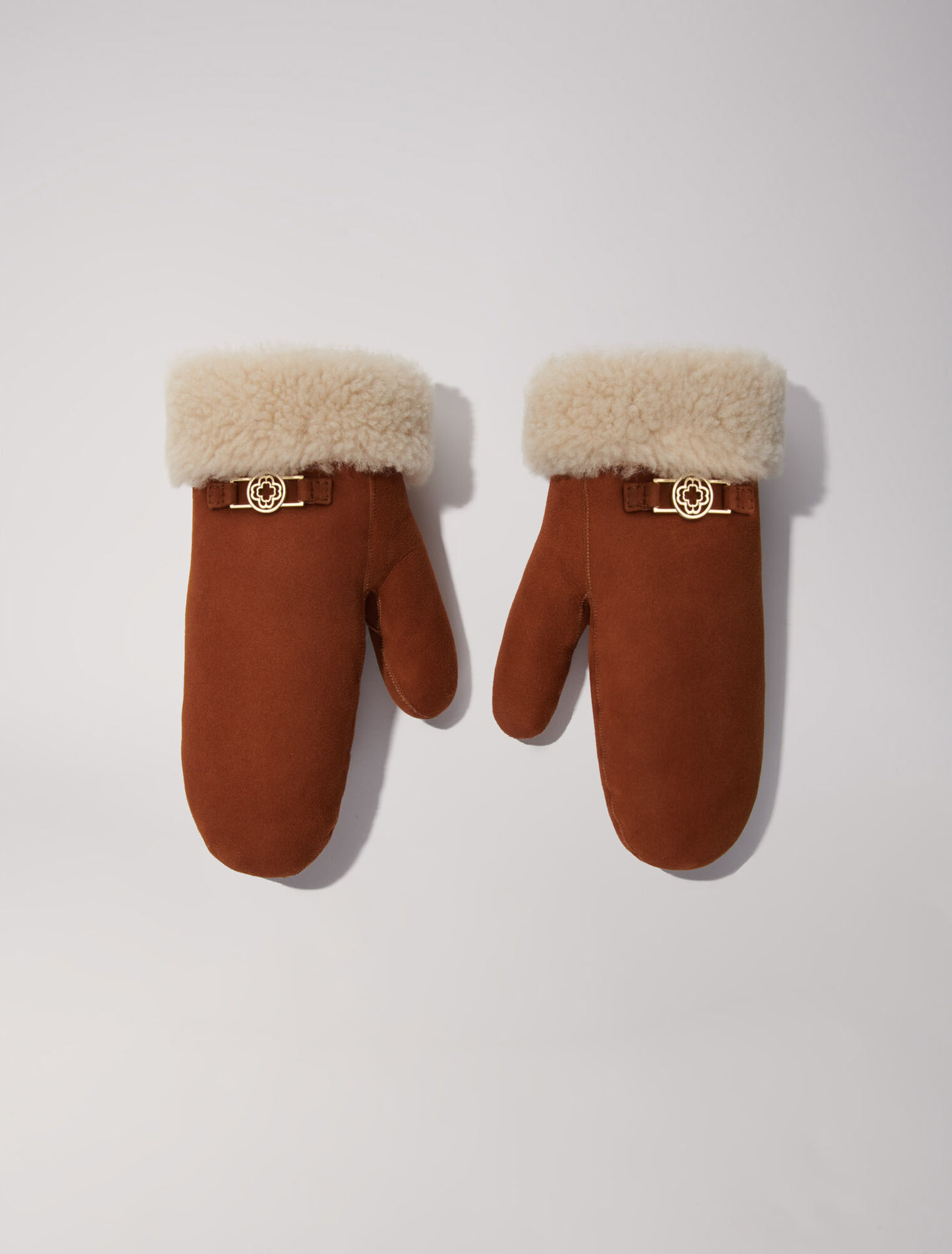 Shearling mittens