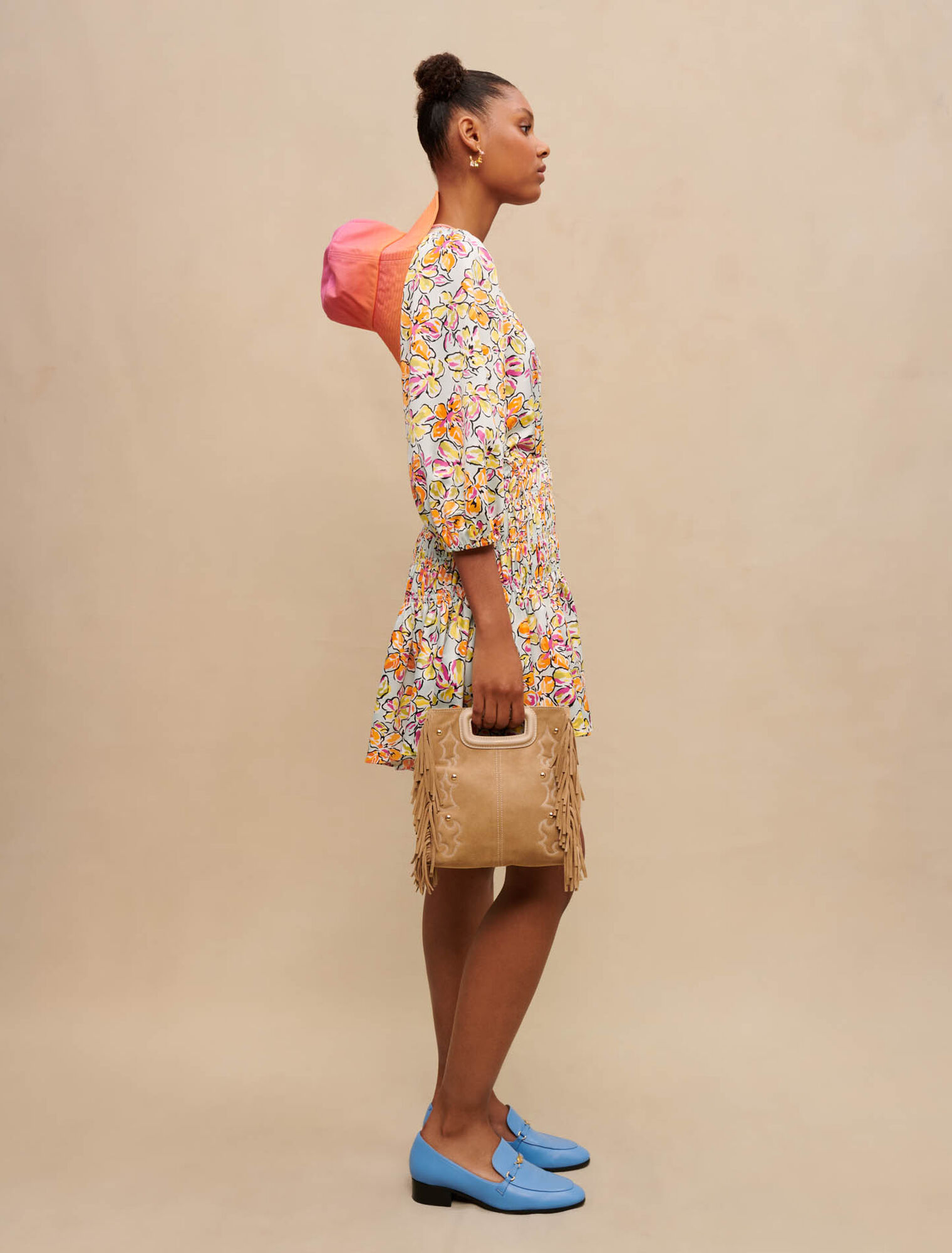 Floral print short dress