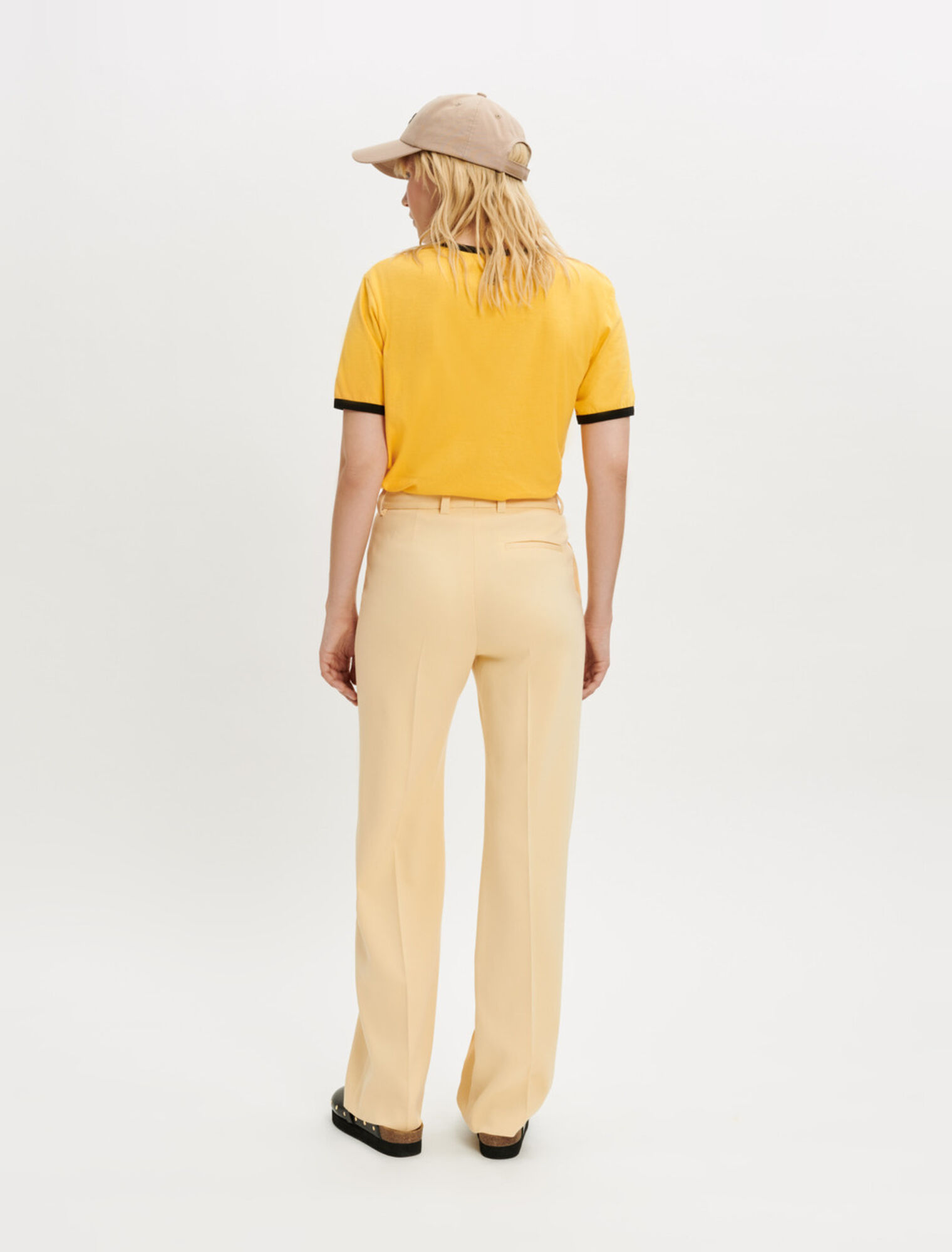 Straight-leg tailored pants