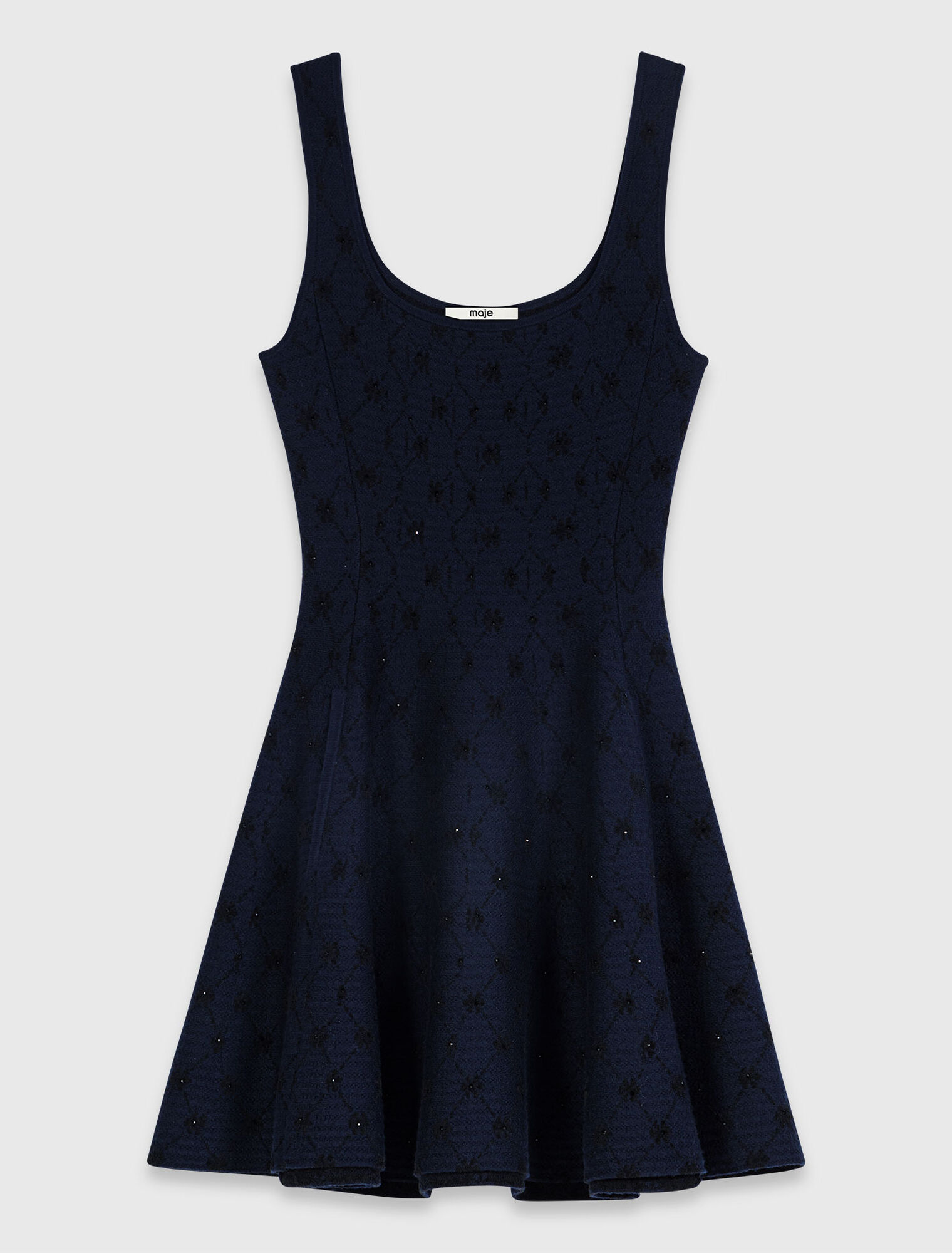 Short jacquard skater dress