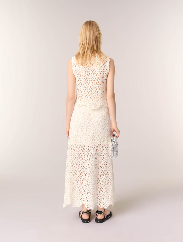 Long crochet skirt