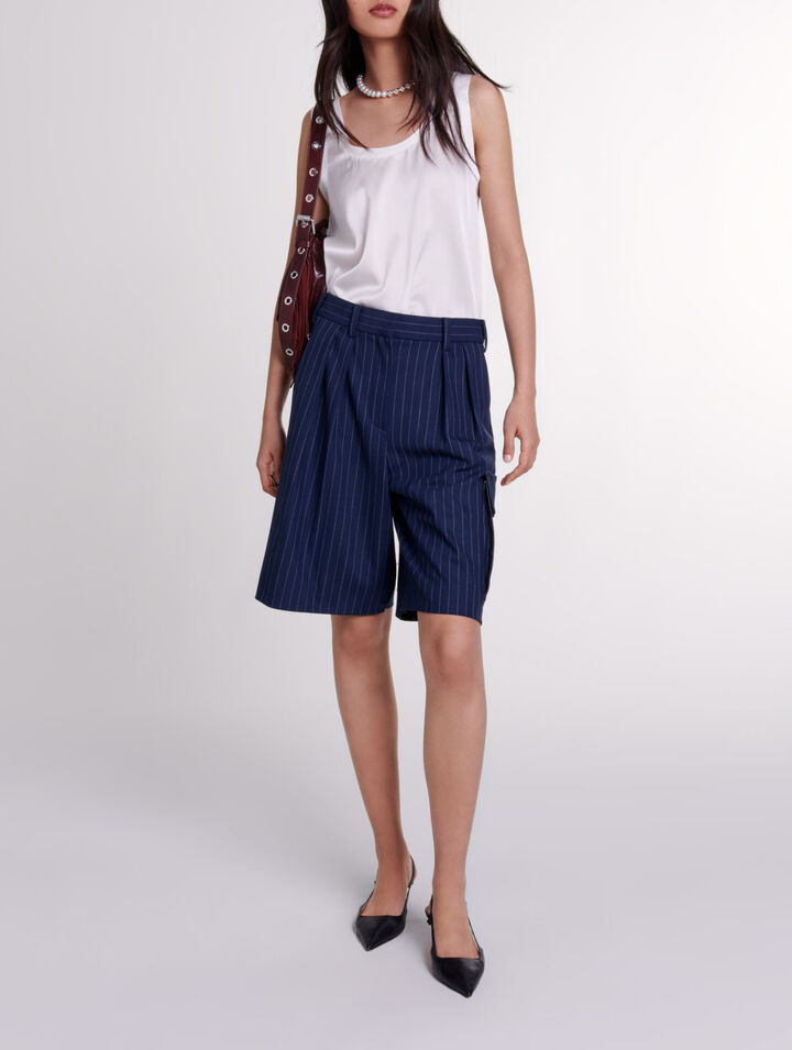 Striped Bermuda shorts 